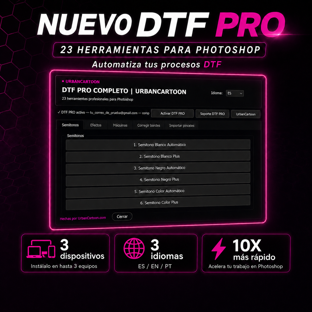 DTF PRO 23 herramientas para Photoshop